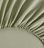 100% Vintage Washed Microfibre Fitted Sheet with Matching Pillowcases - Eucalypt