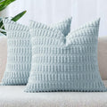 Boho Corduroy Cushion Covers - Twin-Pack - Sky - 45cm x 45cm