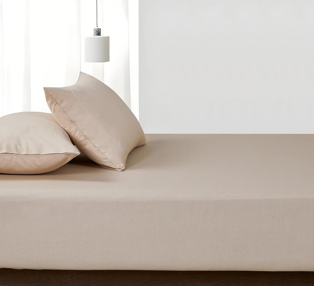 Vintage Washed Cotton Fitted Sheet Combo Set - Natural