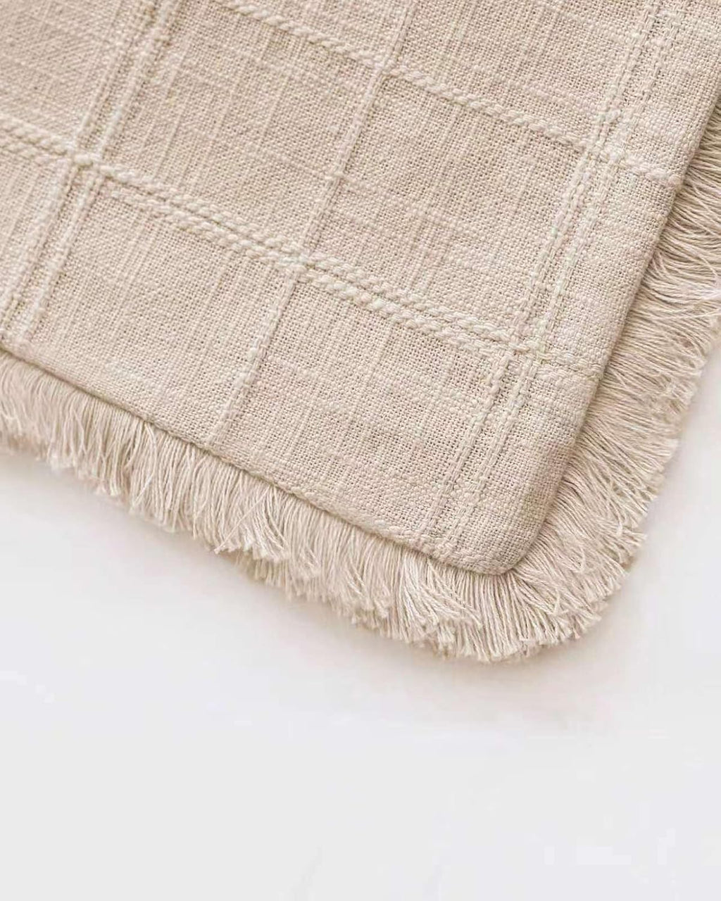 Linen-Look Cushion Covers - Twin-Pack - Beige, 30cm x 50cm