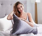 100% Mulberry Silk Pillowcase - Twin-Pack - Charcoal