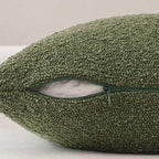 Bouclé Cushion Covers - Twin-Pack - Olive Green - 45cm x 45cm