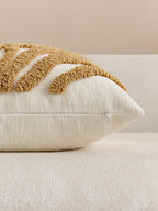 Tufted Leaf Cushion Covers - Twin-Pack - Mustard, 45cm x 45cm