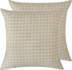 Yarn-Dyed Vintage Washed Cotton European Pillowcases - Oatmeal