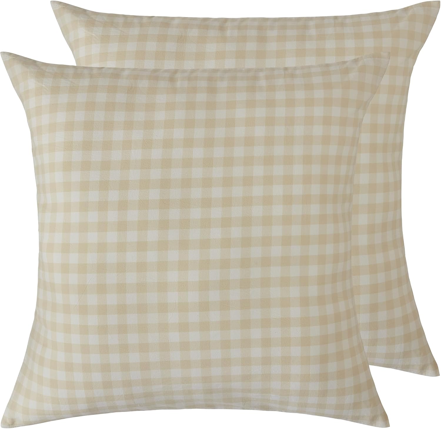 Yarn-Dyed Vintage Washed Cotton European Pillowcases - Oatmeal
