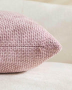 Chenille Grid Cushion Covers - Pack of 2 - Pink, 50cm x 50cm