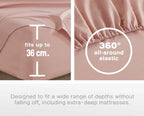 Vintage Washed Microfibre Sheet Set with Pillowcases - Pink