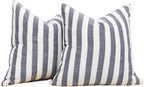 2-Pack Yarn-Dyed Linen-Cotton Cushion Covers - Navy - 45x45cm