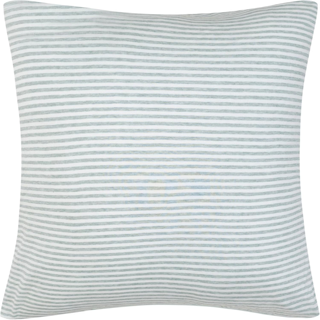 100% Jersey Cotton European Pillowcase - Sage Stripe