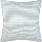 100% Jersey Cotton European Pillowcase - Sage Stripe