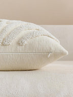 Tufted Leaf Cushion Covers - Twin-Pack - Snow, 45cm x 45cm