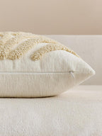 Tufted Leaf Cushion Covers - Twin-Pack - Ivory, 45cm x 45cm