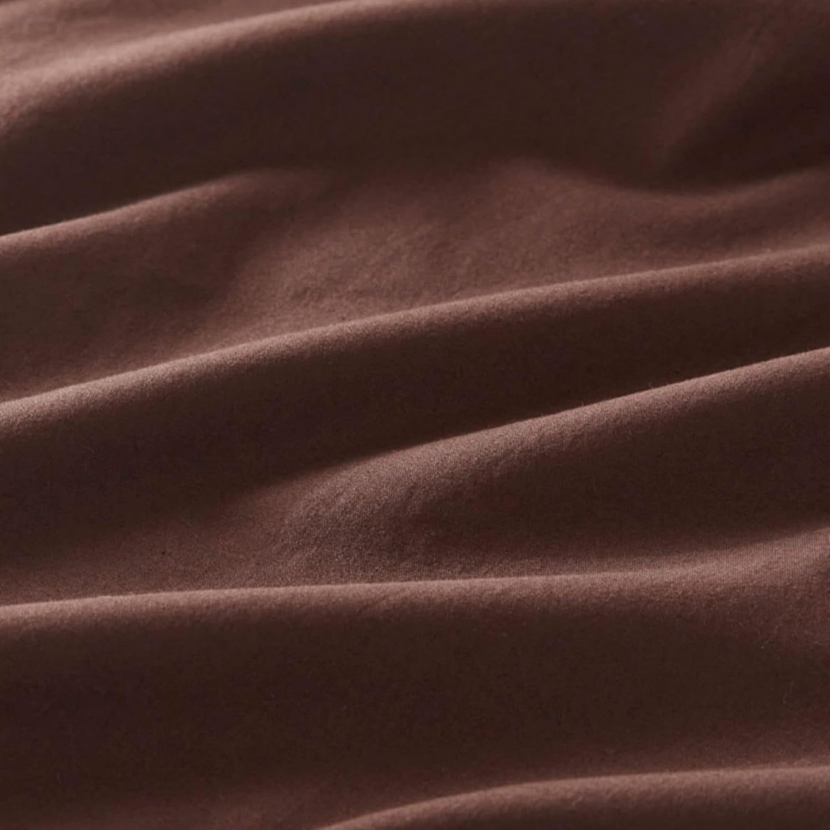 Vintage Washed Cotton European Pillowcases - Dark Brown