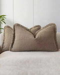 Linen-Look Cushion Covers - Twin-Pack - Camel, 30cm x 50cm