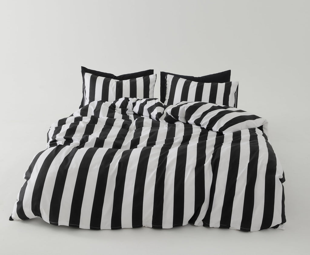 100% Cotton 250TC Reversible Quilt Cover Set - Harrison