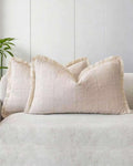 Linen-Look Cushion Covers - Twin-Pack - Beige, 30cm x 50cm