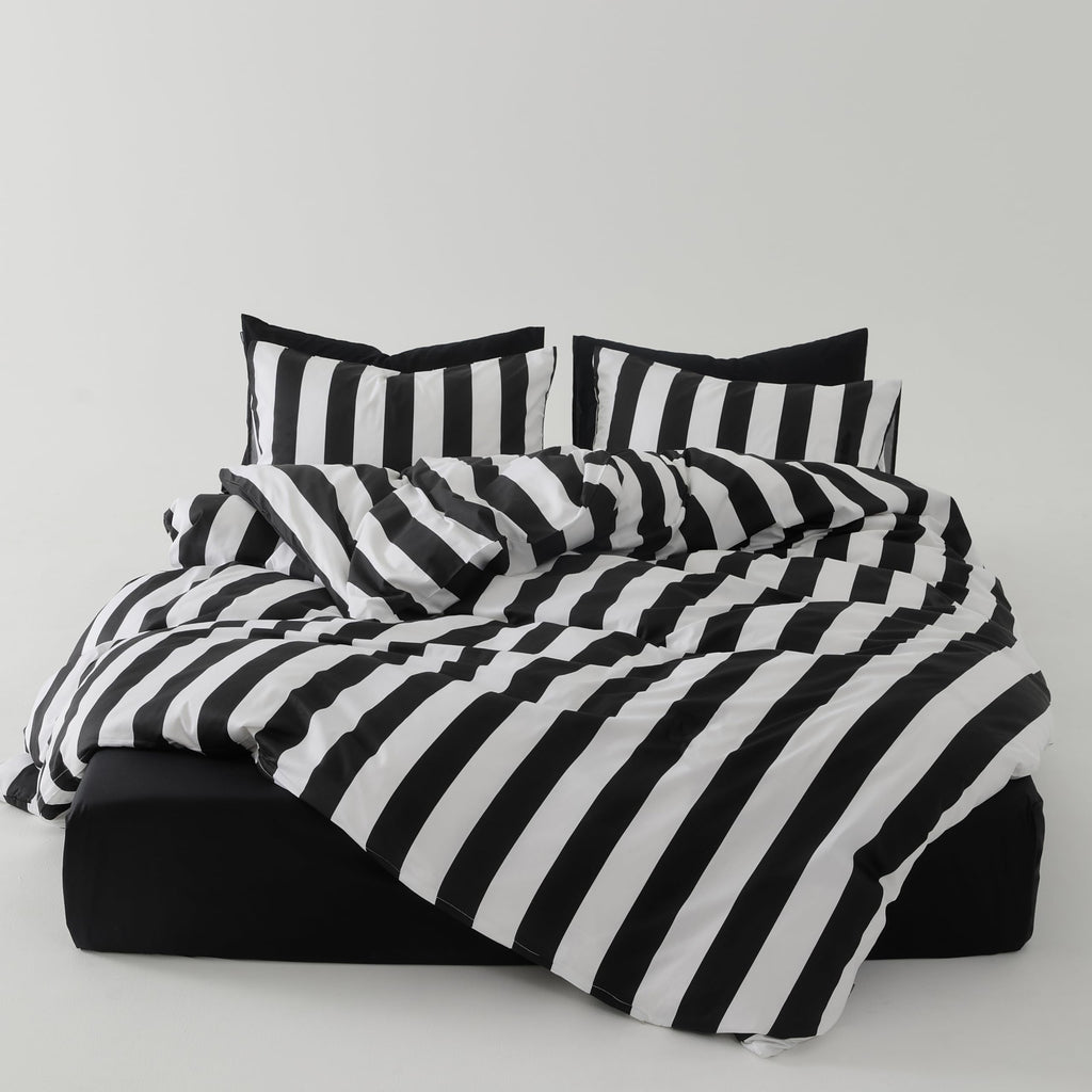 100% Cotton 250TC Reversible Quilt Cover Set - Harrison