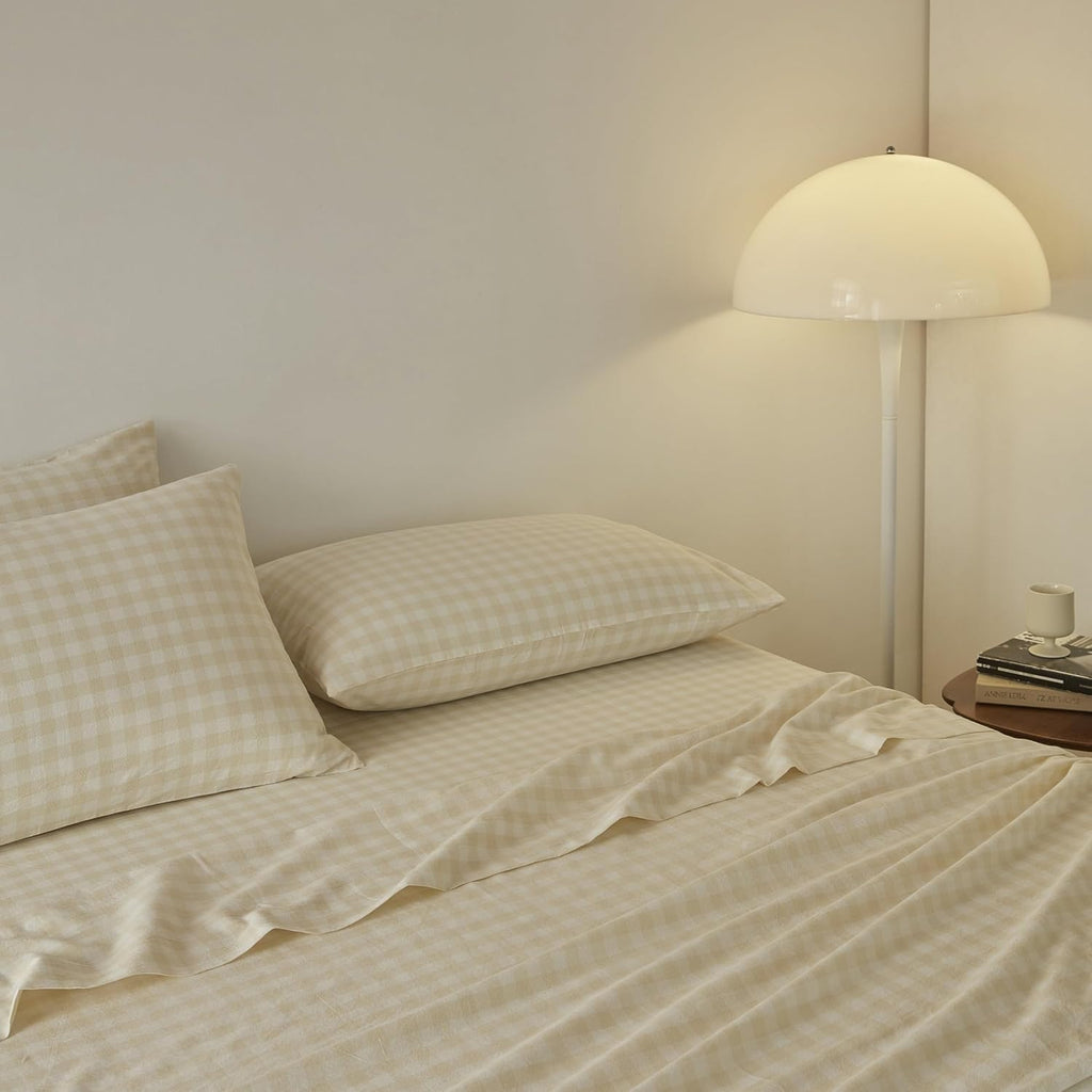 Yarn-Dyed Vintage Washed Cotton Sheet Set - Oatmeal