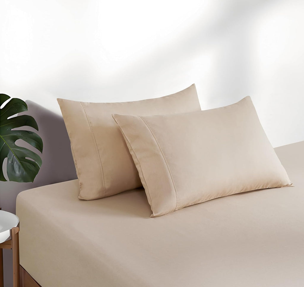Vintage Washed Cotton Fitted Sheet Combo Set - Natural