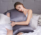 100% Mulberry Silk Pillowcase - Twin-Pack - Charcoal