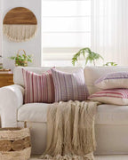Bohemian Dot Woven Cushion Covers - Twin-Pack - Purple, 30cm x 50cm