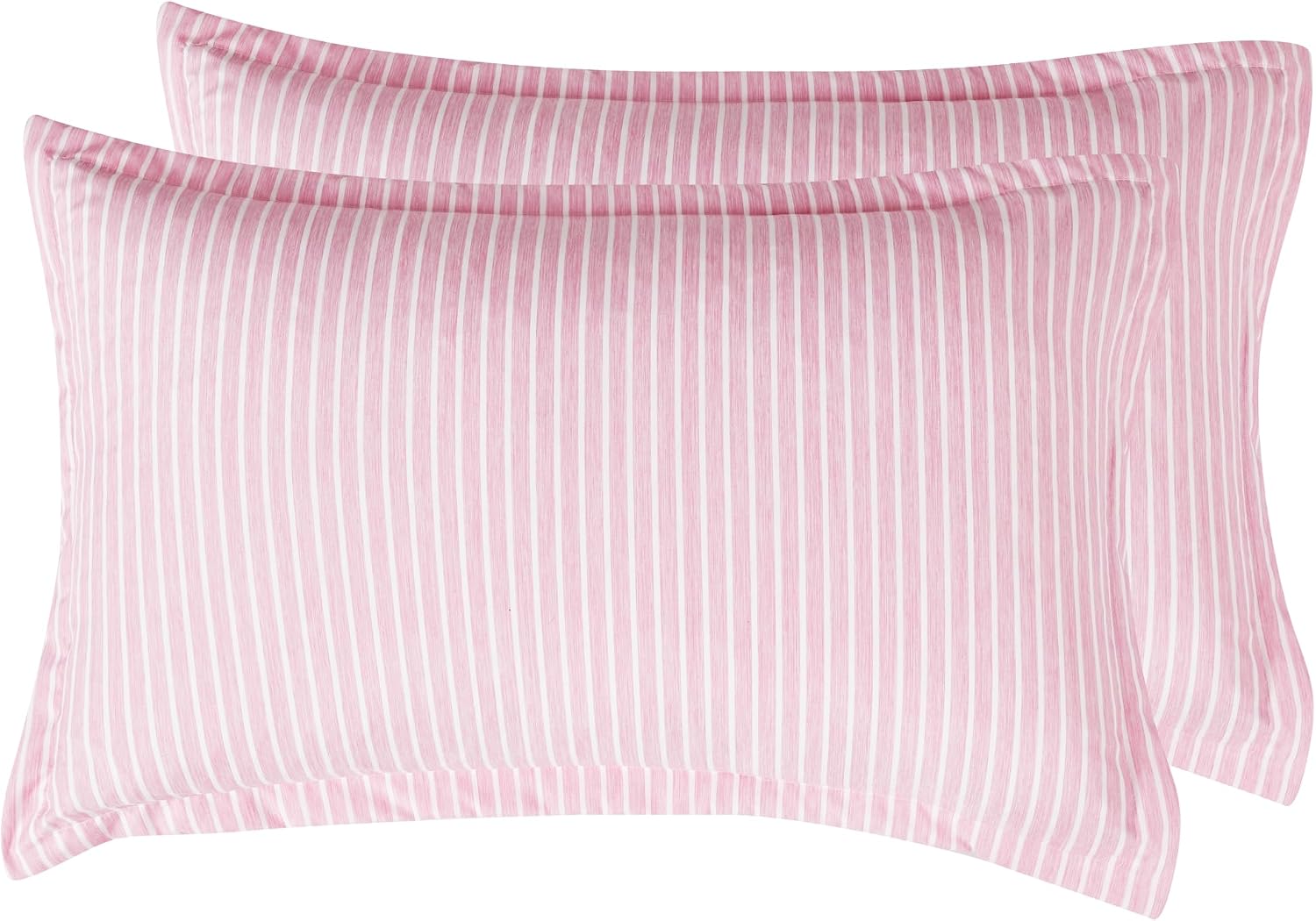 Yarn-Dyed Microfibre Stripe Quilt Cover Set - Pink