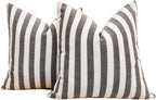 2-Pack Yarn-Dyed Linen-Cotton Cushion Covers - Cocoa - 45x45cm