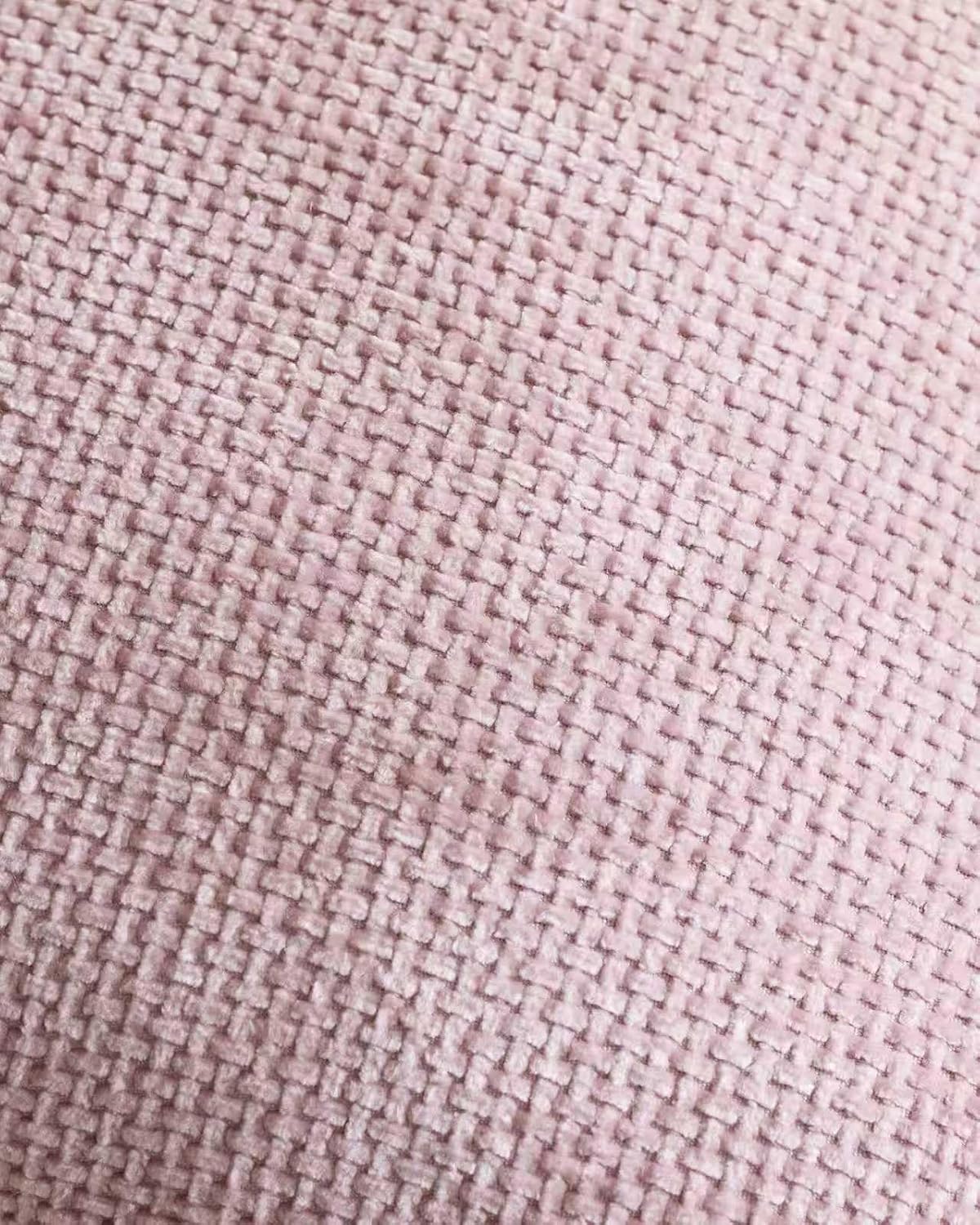 Chenille Grid Cushion Covers - Pack of 2 - Pink, 45cm x 45cm