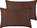 Vintage Washed Cotton Standard Pillowcases - Twin-Pack - Dark Brown
