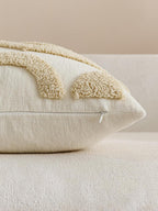Tufted Wave Cushion Covers Set of 2, Beige, 45 x 45 cm