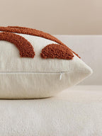 Tufted Wave Cushion Covers Set of 2, Rust, 45 x 45 cm