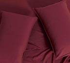 Vintage Washed Microfibre Standard Pillowcases - Twin-Pack - Burgundy
