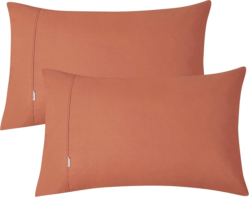 Vintage Washed Cotton Fitted Sheet Combo Set - Brick