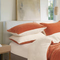 Teddy Sherpa Standard Pillowcases - Twin-Pack - Terracotta - 48cm x 73cm