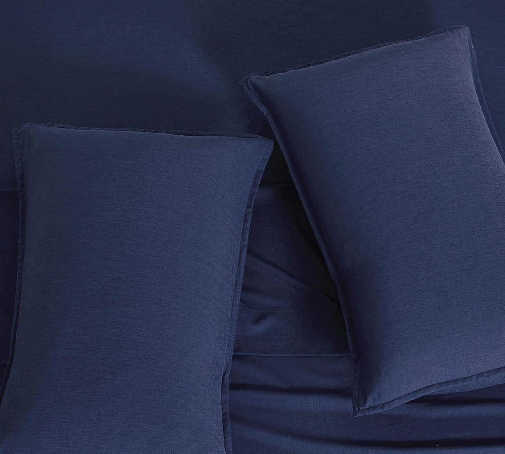 Gioia Casa Bamboo Microfibre Quilt Cover Set - Breathable, Moisture-Wicking & Hypoallergenic - Navy