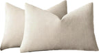 Chenille Haze-Textured Cushion Covers - Pack of 2 - Oatmeal, 30cm x 50cm