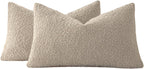 Bouclé Cushion Covers - Twin-Pack - Oatmeal - 30cm x 50cm