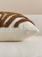 Tufted Leaf Cushion Covers - Twin-Pack - Brown, 45cm x 45cm