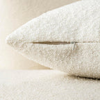 Boucle European Pillowcases - Snow - Twin Pack