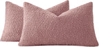 Boucle Cushion Covers - Twin-Pack - Pink - 30cm x 50cm