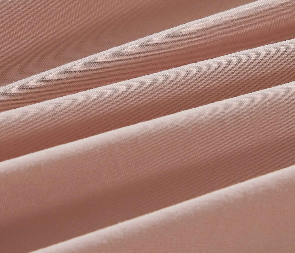 Vintage Washed Microfibre Quilt Cover Set - Pink