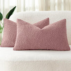 Boucle Cushion Covers - Twin-Pack - Pink - 30cm x 50cm