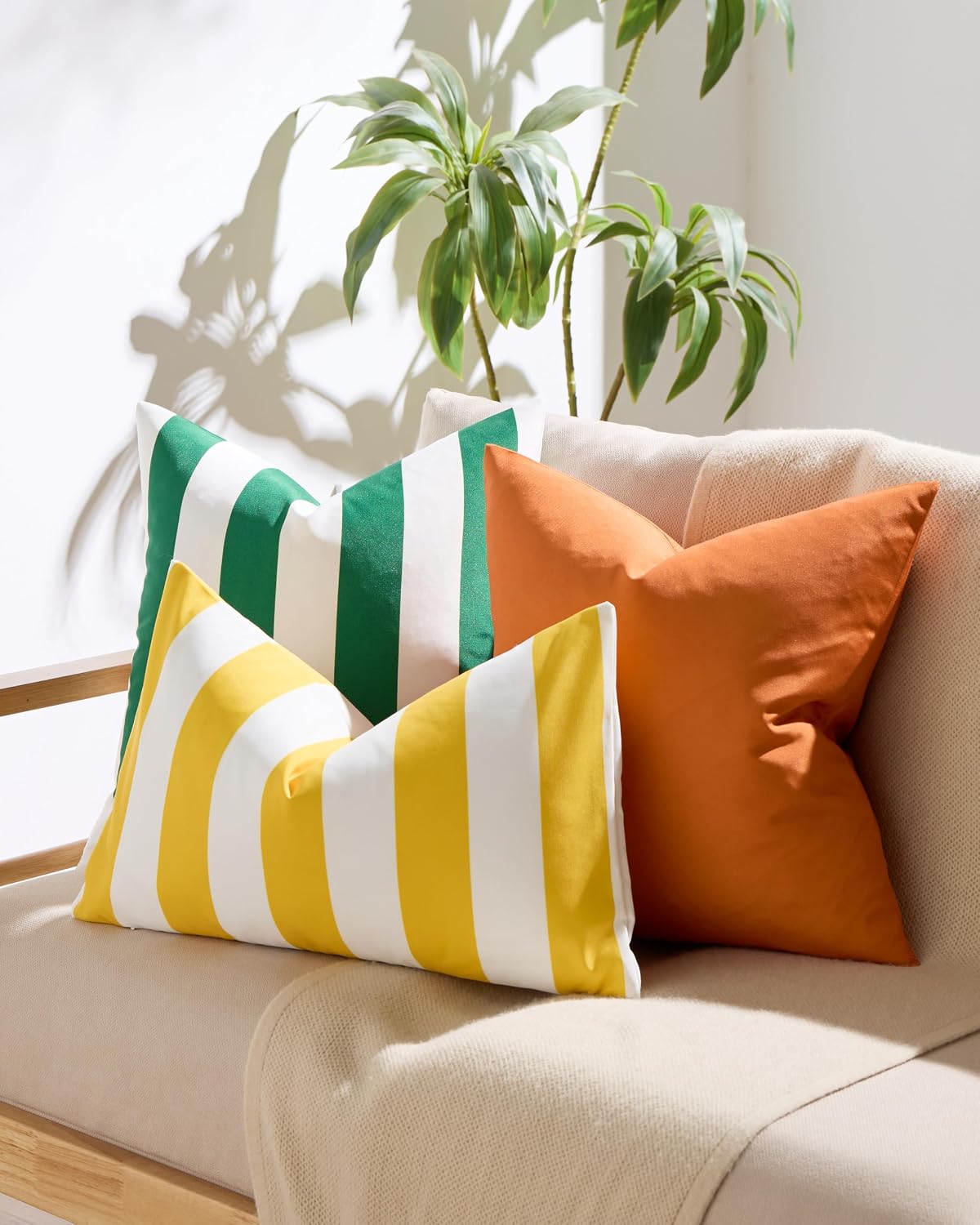 Outdoor Waterproof Cushion Covers - Orange, 45x45cm