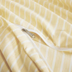 Yarn-Dyed Microfibre Stripe Quilt Cover Set - Yellow