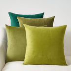 Velvet Cushion Covers - Pack of 4 -  Gradient Green - 45cm*45cm