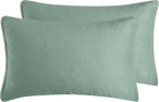 Teddy Sherpa Standard Pillowcases - Twin-Pack - Sage Green - 48cm x 73cm