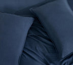 Vintage Washed Microfibre King Pillowcases - Twin-Pack - Navy Blue - 50cm x 90cm