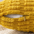 Boho Corduroy Cushion Covers - Twin-Pack - Mustard - 45cm x 45cm