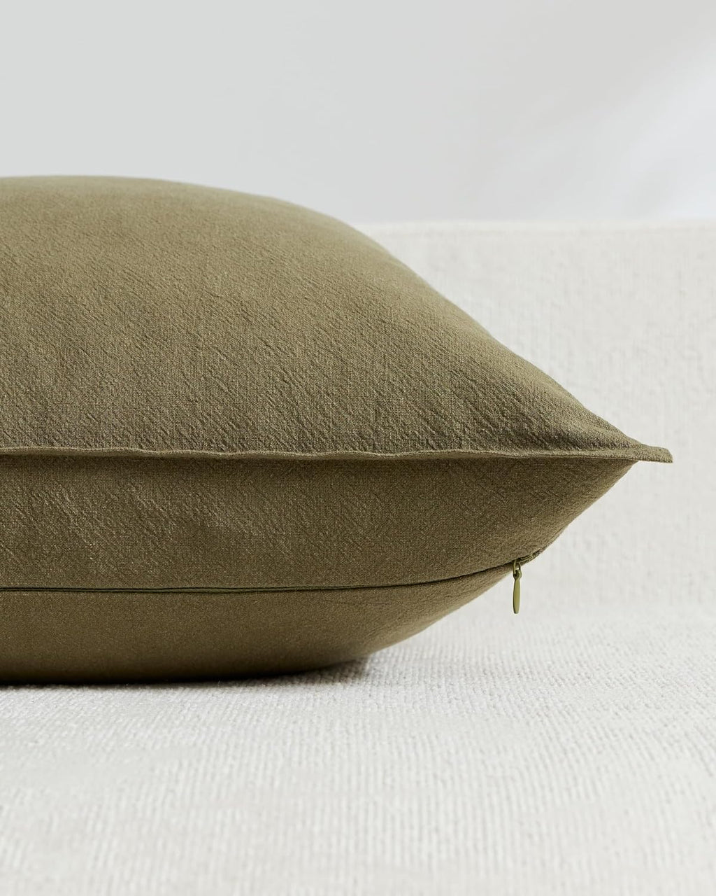Linen & Cotton Blend Cushion Covers - Pack of 4 - Mix of Green, 30cm x 50cm