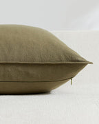 Linen & Cotton Blend Cushion Covers - Pack of 4 - Mix of Green, 30cm x 50cm